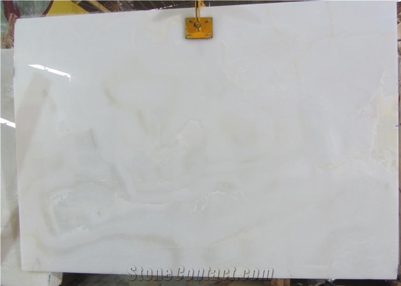 Snow White Onyx Slab & Tile, Iran White Onyx