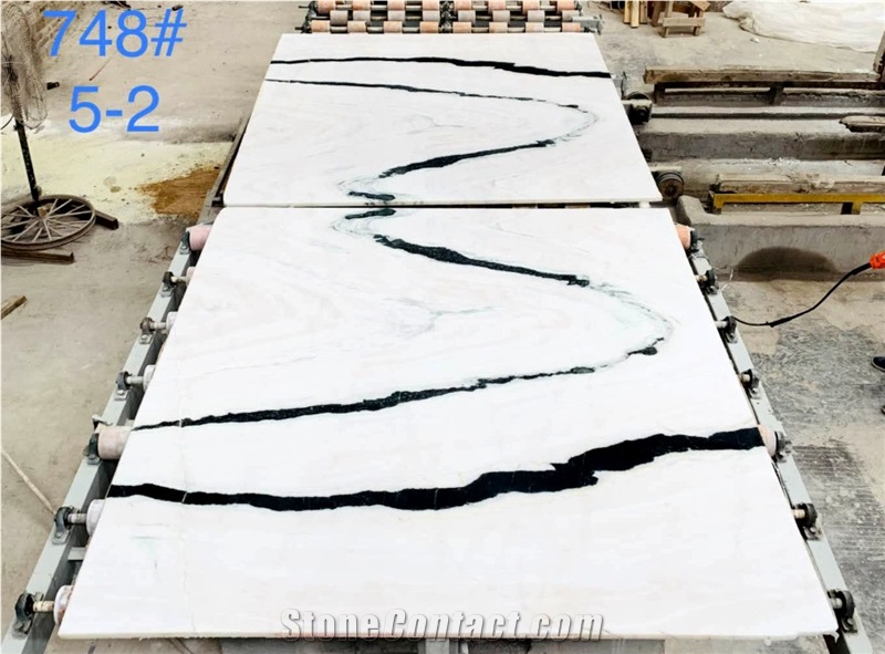China Panda White Marble Wall Slab Tile Factory