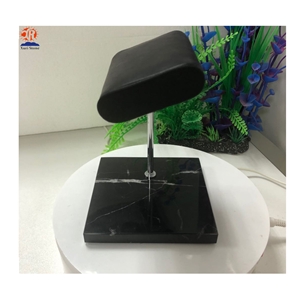 Black Tmarble Watch Display Stand with Leather