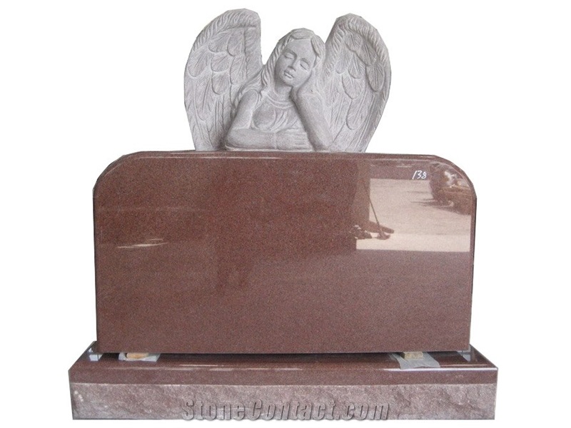 Factory Price Angel Polished Granite Headstone