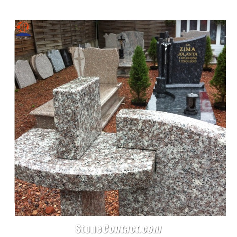 Own Factory Chinese Pink Granite Headstone