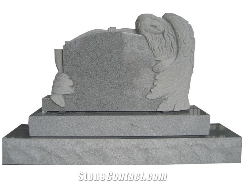 Polished G664 Red Granite Headstone Tombstone