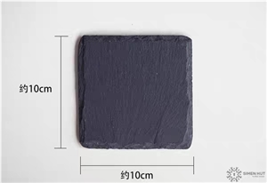 Natural Black Slate Coaster /Placemat for Kicthen