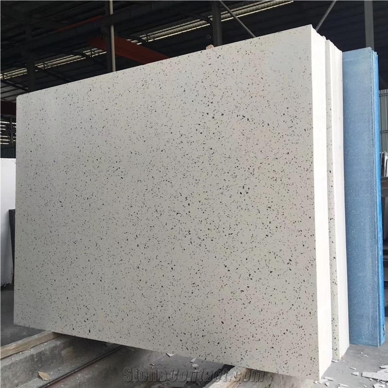 White Terrazzo for Floor ,Wall,Tile and Slabs