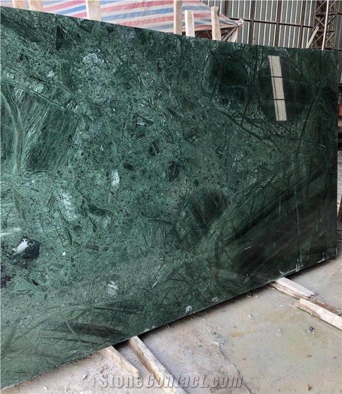 India Dark Green Marble Slabs