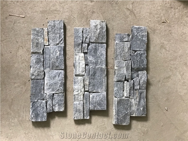 Blue Quartzite Stacked Natural Stone Cladding