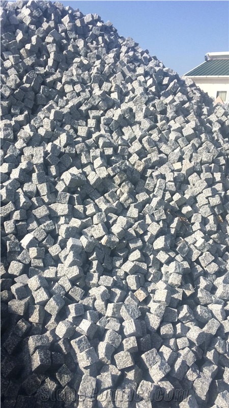 Granie Cubes, Silver Grey Granite Cobbles