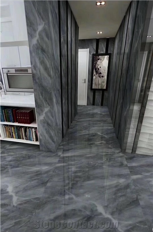 Ice Grey Marble Slab,Elegant Grey Marble Tile