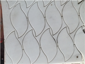 Glorious White Marble Waterjet Marble Mosaic