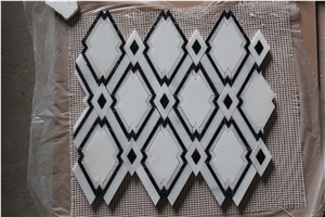 Thassos Crystal White Waterjet Marble Mosaics