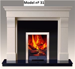 Rosal B Limestone Fireplace Mantel