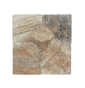 6"X6" Scabos Travertine Tumbled Tile