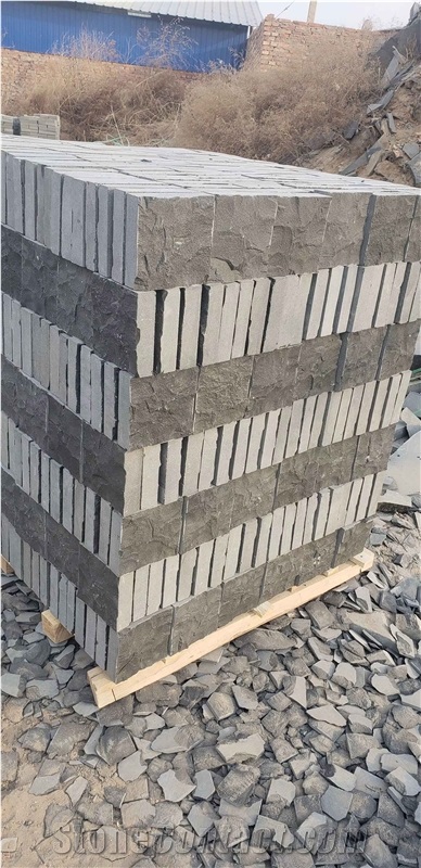 Andesite Stone Grey Basalt Split Cobble