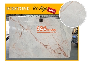 Ice Age/Grey Marble with Red Vein/Bookmatch/China