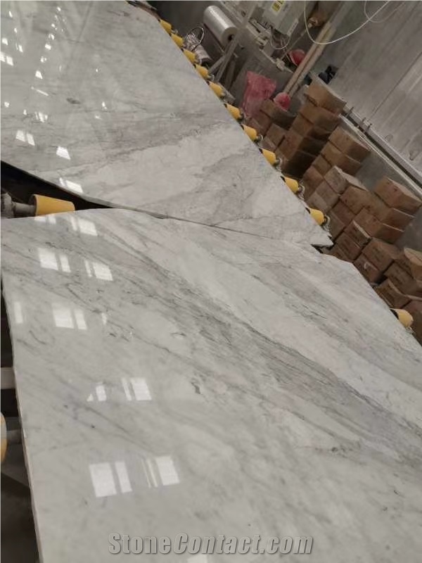 Bianco Carrara White Marble Polished Slab Tile