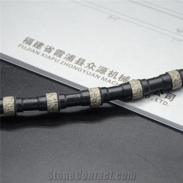 Rubber Coated Diamond Rope Saw for Granite Quarry