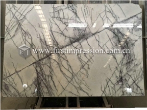 Milas Lilac White Marble Stone Slab for Decoration