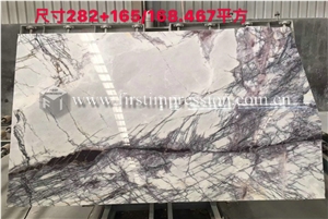 Milas Lilac White Marble Stone Slabs for Flooring