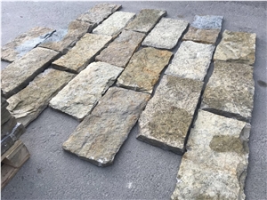 Cheap Yellow Splitted Slate Tiles for Sale