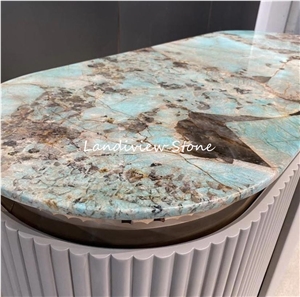 Amazon Green Natural Stone Luxury Stone Table Top