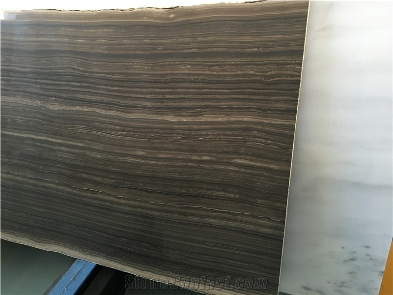 Brown Wooden Marble Obama Slabs for Flooring