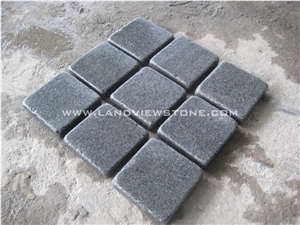 Dark Grey Granite Setts Flooring Tiles
