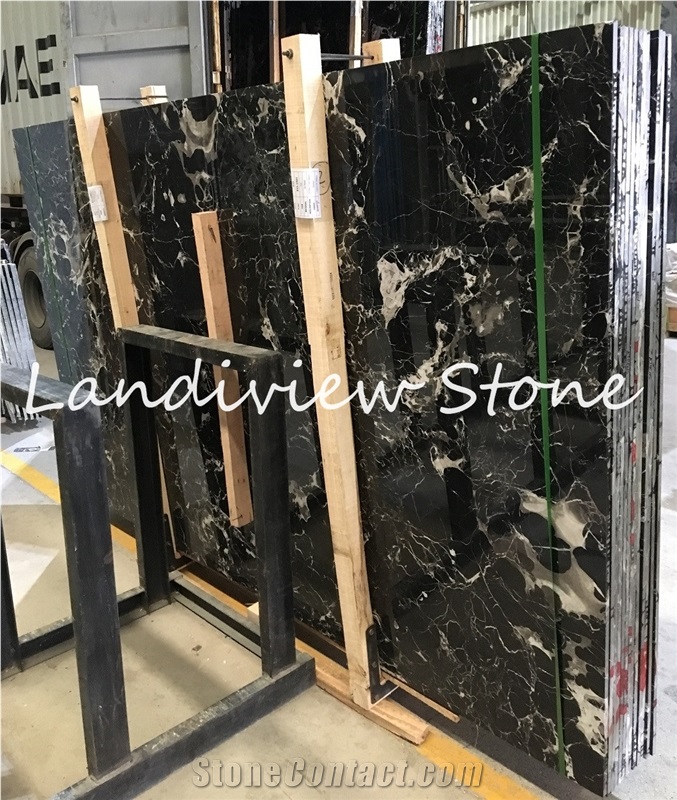 Ice Black Rose Marble China Tiles Slabs Wall