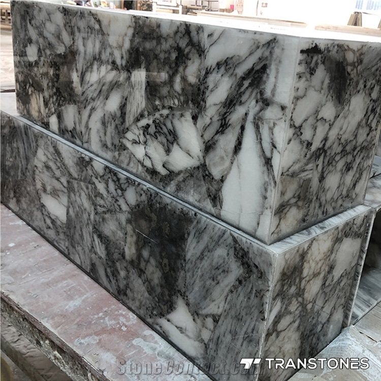 Faux Alabaster Slabs for Lighting Box Faux Brick Panel