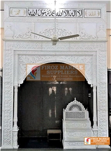Makrana White Marble Mosque Mihrab Manufacturer