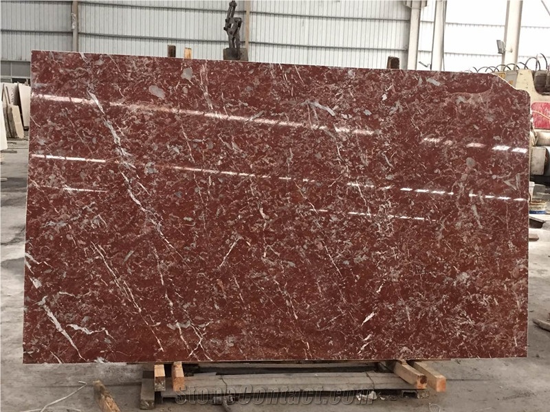 Natural Italian Red Rosso Marble Tiles
