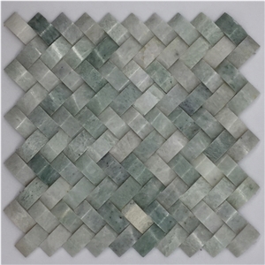 Bread Style Green Marble Mosaic Tile