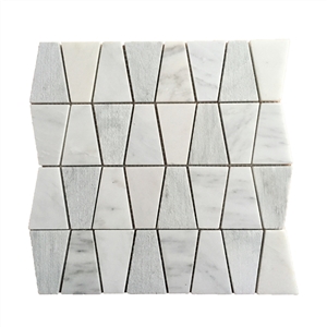 Carrara White Trapezoidal Marble Mosaic