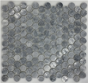 Circle Design China Grey Marble Mosaic