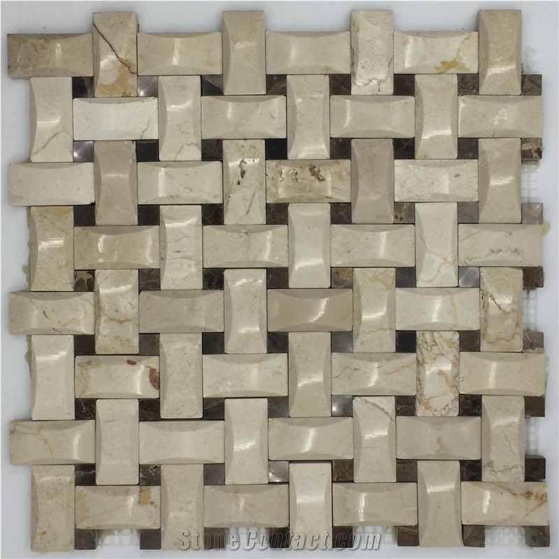 Marble Basketweave Mosaic Pattern
