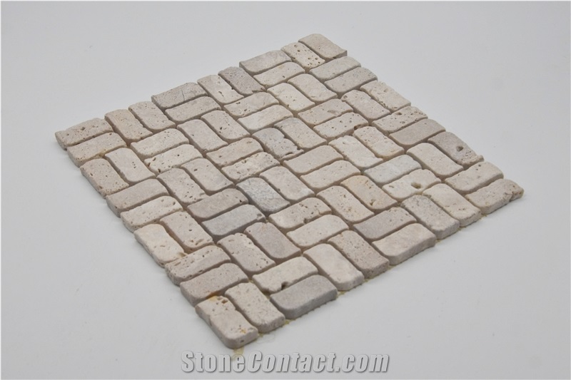 Special Design Yellow Travertine Marble Mosaic