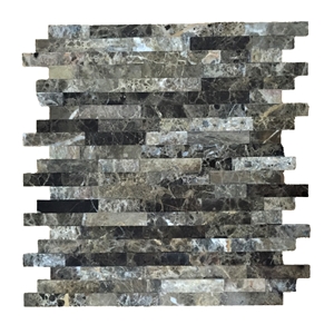 Strip Beige Marble Mosaic Tiles