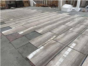 China Coffee Brown Wood Marble Flooring Tiles