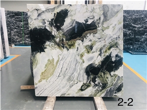China Multicolor Green Cold Jade Marble Slabs Tile