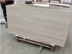 China White Wooden Marble Flooring Tiles 120x60cm