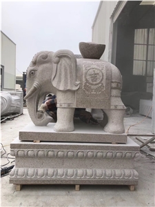Garden Stone Elephant Sculpture Animal Statue