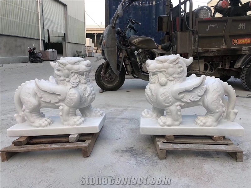 Marble Pi Xiu Animal Outdoor Stone Statue