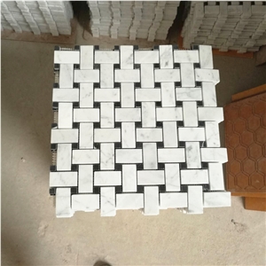 China Carrara Marble Mosaic Wall Floor Tiles