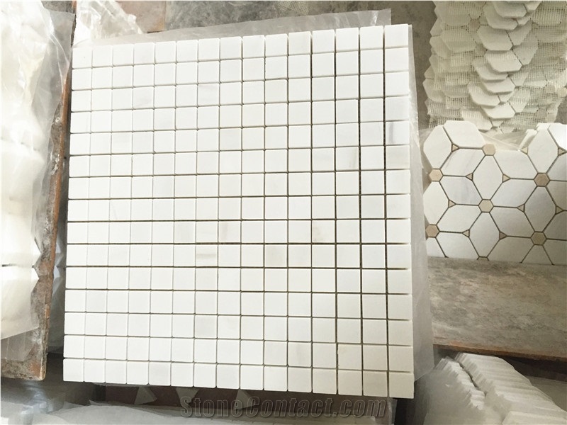 China Star White Marble Mosaic Tiles