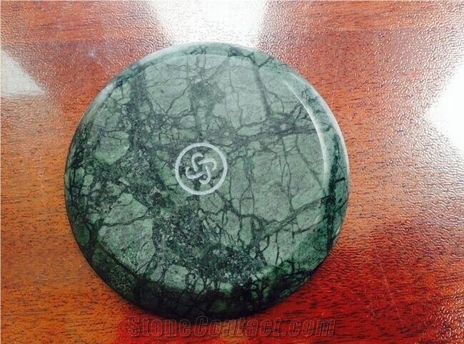 Green Marble Coaster Marble Accessories