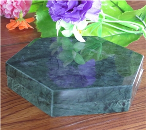 Green Marble Coaster Marble Accessories