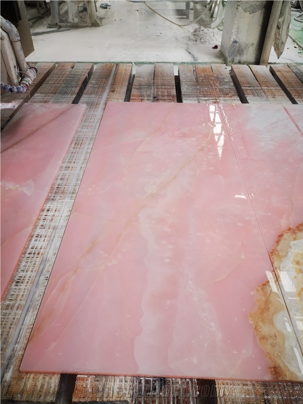 Pink Onyx Slabs Wall Floor Tiles