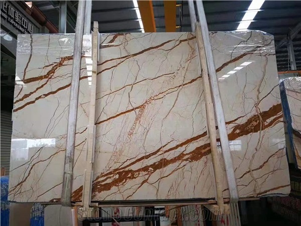 Sofitel Gold Marble Slabs Wall Floor Tiles