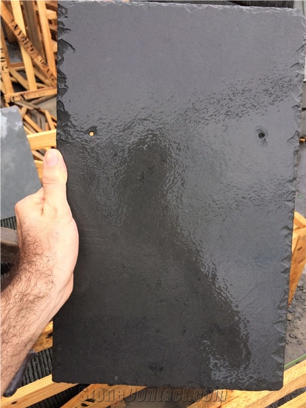 Black Graphite Roofing Slate, Brazilian Black Slate Roofing Tiles