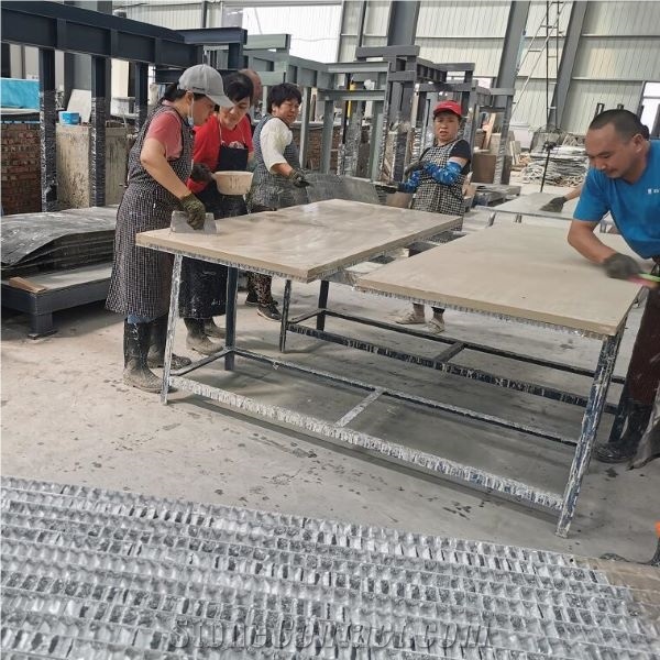 Beige Sandstone Composite Aluminum Honeycomb Panel