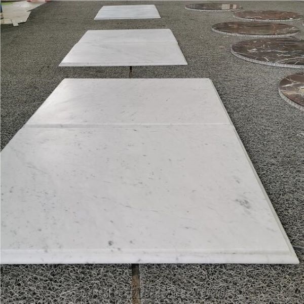 White Carrara Marble Square Coffee Tabletops